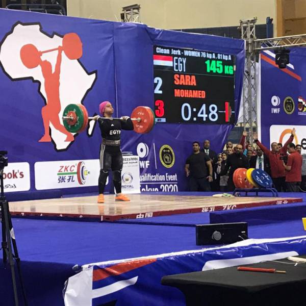 For the Second time…. Sara Samir makes new African record in 76 kg, Clean